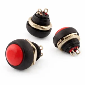 DC184 17.3mm Kırmızı Anlık Push Buton Switch