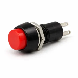 DC185 Ø12mm kırmızı kalıcı panel butonu