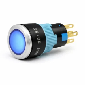 22mm Yeşil kalıcı plastik buton anahtar 1NO 1NC