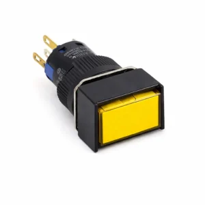 16mm Sarı yaylı plastik buton 1NO 1NC dikdörtgen