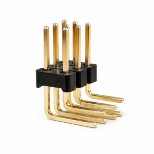 2.54mm 2x3 Çift Sıra Erkek Pin Header 90 Derece 8.50mm Konnektör