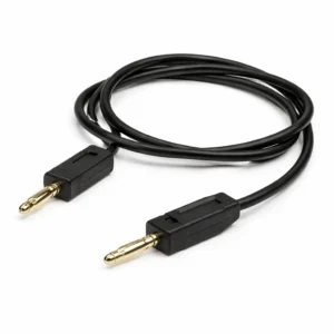 2mm Korumalı Banana Test Kablosu 50cm Siyah