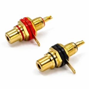 DC261C RCA Gold Şase Jak Siyah